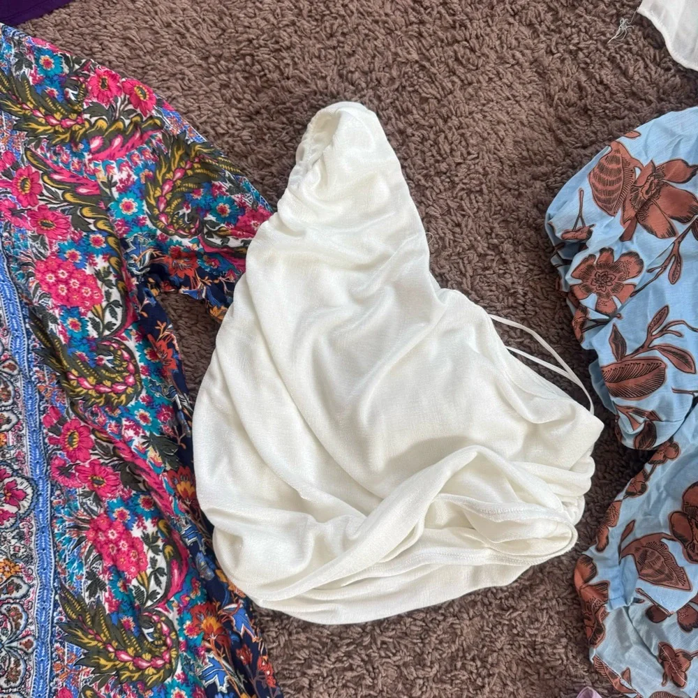 Lot Of 7 Tops Blouses Spring Summer Madewell NY&Co Cupio Ann Taylor Crop Tops M - Picture 8 of 14
